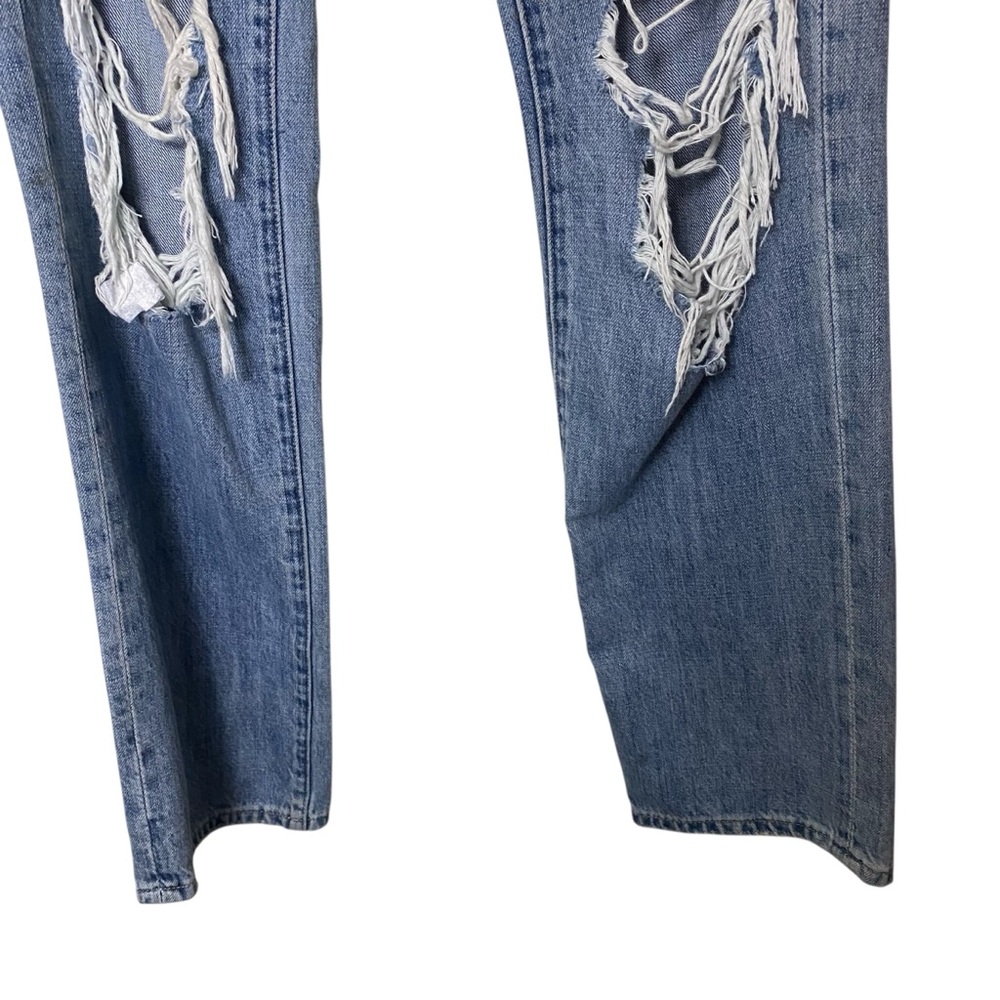 Pistola Light Blue Distressed Straight Leg Jeans Sz 26 - Picture 6 of 11